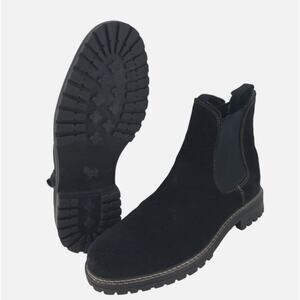 Crevo Mens Douro Chelsea Boots 9.5 Black Suede NWOT